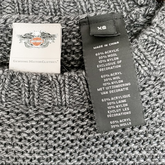 harley davidson / knit sweater - Picture 2 of 8